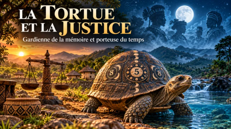 LA TORTUE ET LA JUSTICE, Gardienne de la mémoire et porteuse du temps